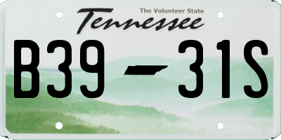 TN license plate B3931S