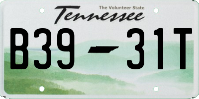 TN license plate B3931T