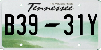 TN license plate B3931Y