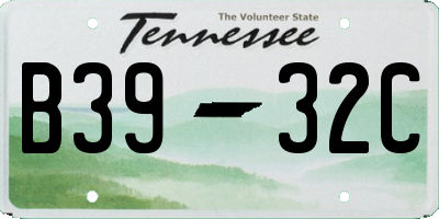 TN license plate B3932C