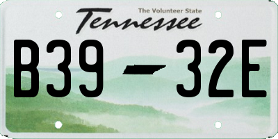 TN license plate B3932E