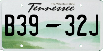 TN license plate B3932J