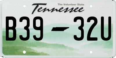 TN license plate B3932U