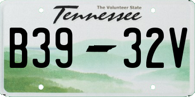 TN license plate B3932V