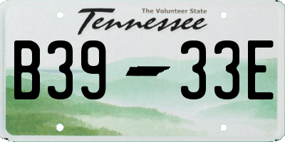 TN license plate B3933E
