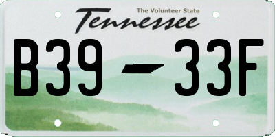 TN license plate B3933F