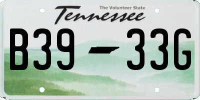 TN license plate B3933G