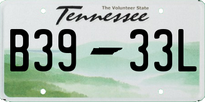 TN license plate B3933L