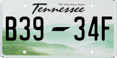 TN license plate B3934F