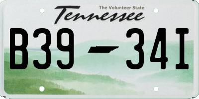 TN license plate B3934I