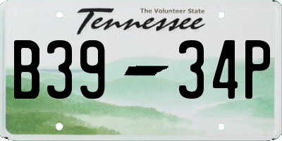 TN license plate B3934P