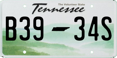 TN license plate B3934S