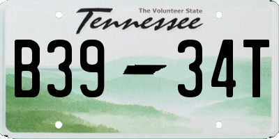 TN license plate B3934T