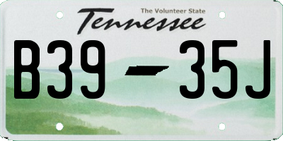 TN license plate B3935J