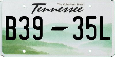 TN license plate B3935L