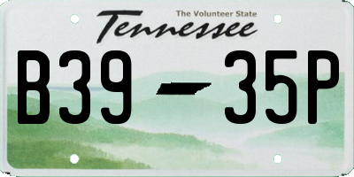 TN license plate B3935P