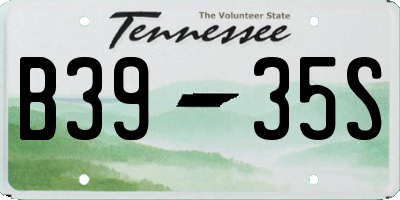 TN license plate B3935S