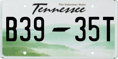 TN license plate B3935T