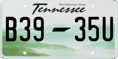 TN license plate B3935U