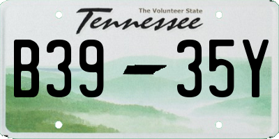 TN license plate B3935Y