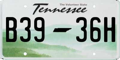 TN license plate B3936H