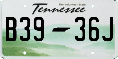 TN license plate B3936J