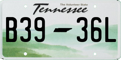 TN license plate B3936L