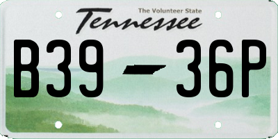TN license plate B3936P