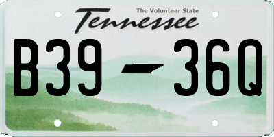 TN license plate B3936Q