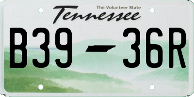 TN license plate B3936R