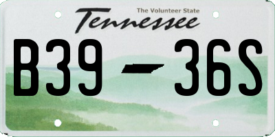 TN license plate B3936S