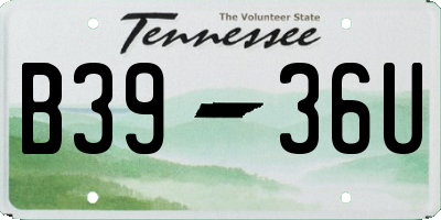 TN license plate B3936U