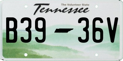 TN license plate B3936V