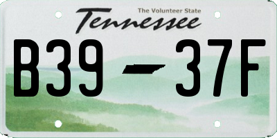 TN license plate B3937F