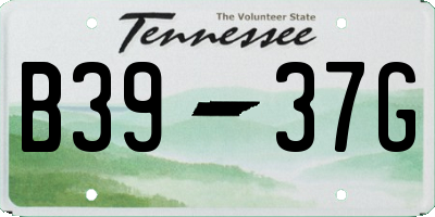 TN license plate B3937G
