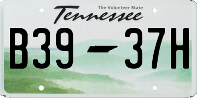TN license plate B3937H