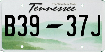 TN license plate B3937J