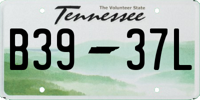 TN license plate B3937L