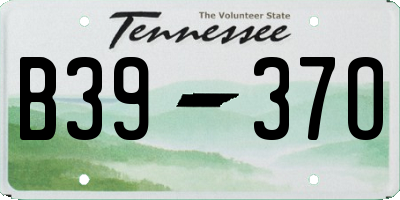 TN license plate B3937O