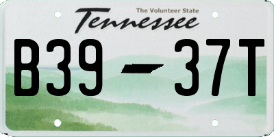 TN license plate B3937T