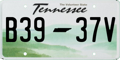TN license plate B3937V