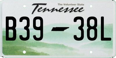 TN license plate B3938L