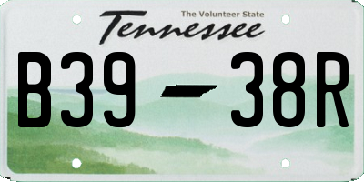 TN license plate B3938R