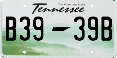 TN license plate B3939B