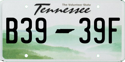 TN license plate B3939F