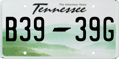 TN license plate B3939G