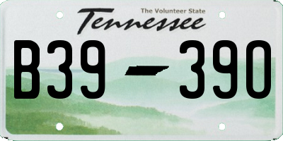 TN license plate B3939O
