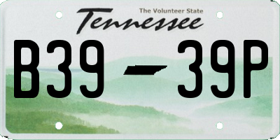 TN license plate B3939P