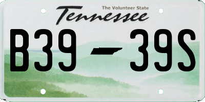 TN license plate B3939S