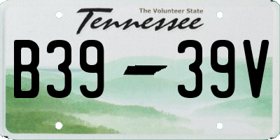 TN license plate B3939V